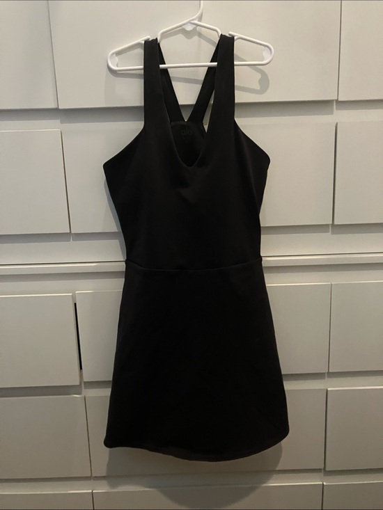 ALO Yoga Dresses & Skirts - ALO Yoga Airbrush Real Black Racerback Mini Dress